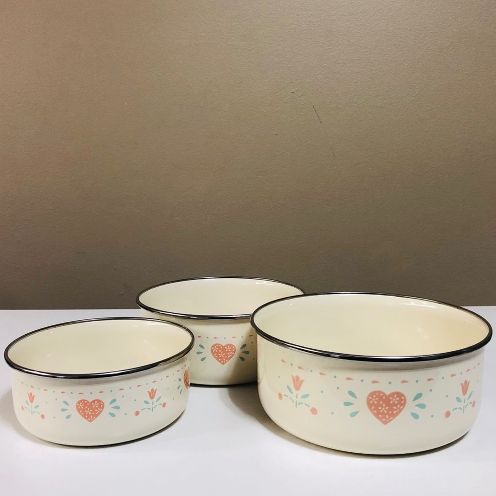 Vintage Corning Ware Forever Yours Mixing Bowl Set - Picture 2 of 11